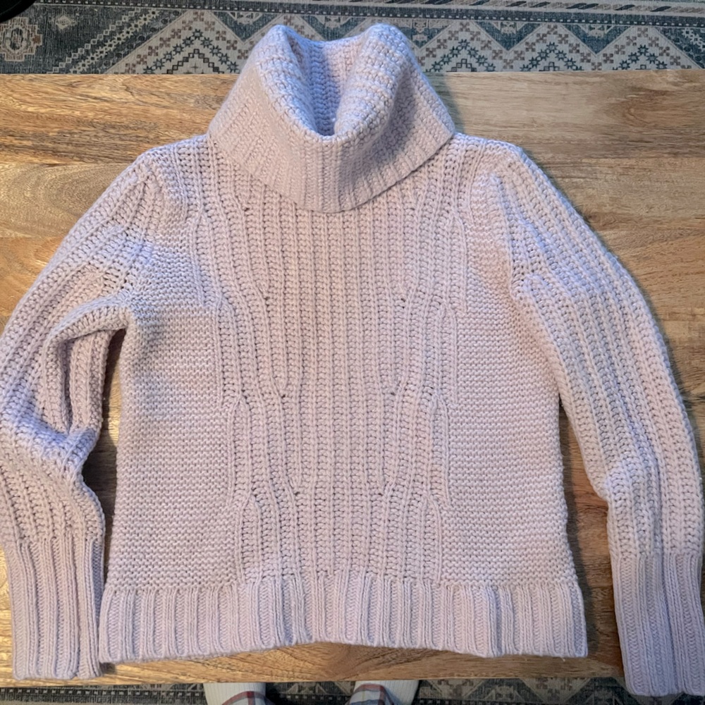 Dusty Pink Turtleneck Sweater